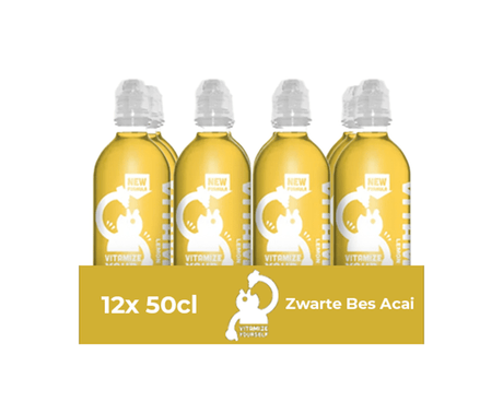Vitamize focus zwarte bes acai pet (12x 500ml)