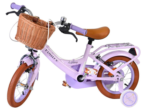Volare ashley kinderfiets - meisjes - 12 inch - lila - twee handremmen