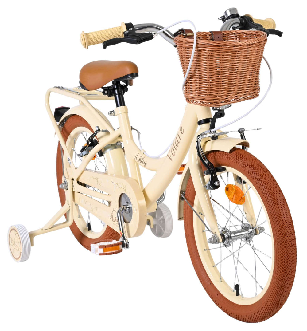 Volare ashley kinderfiets - meisjes - 16 inch - creme - twee handremmen