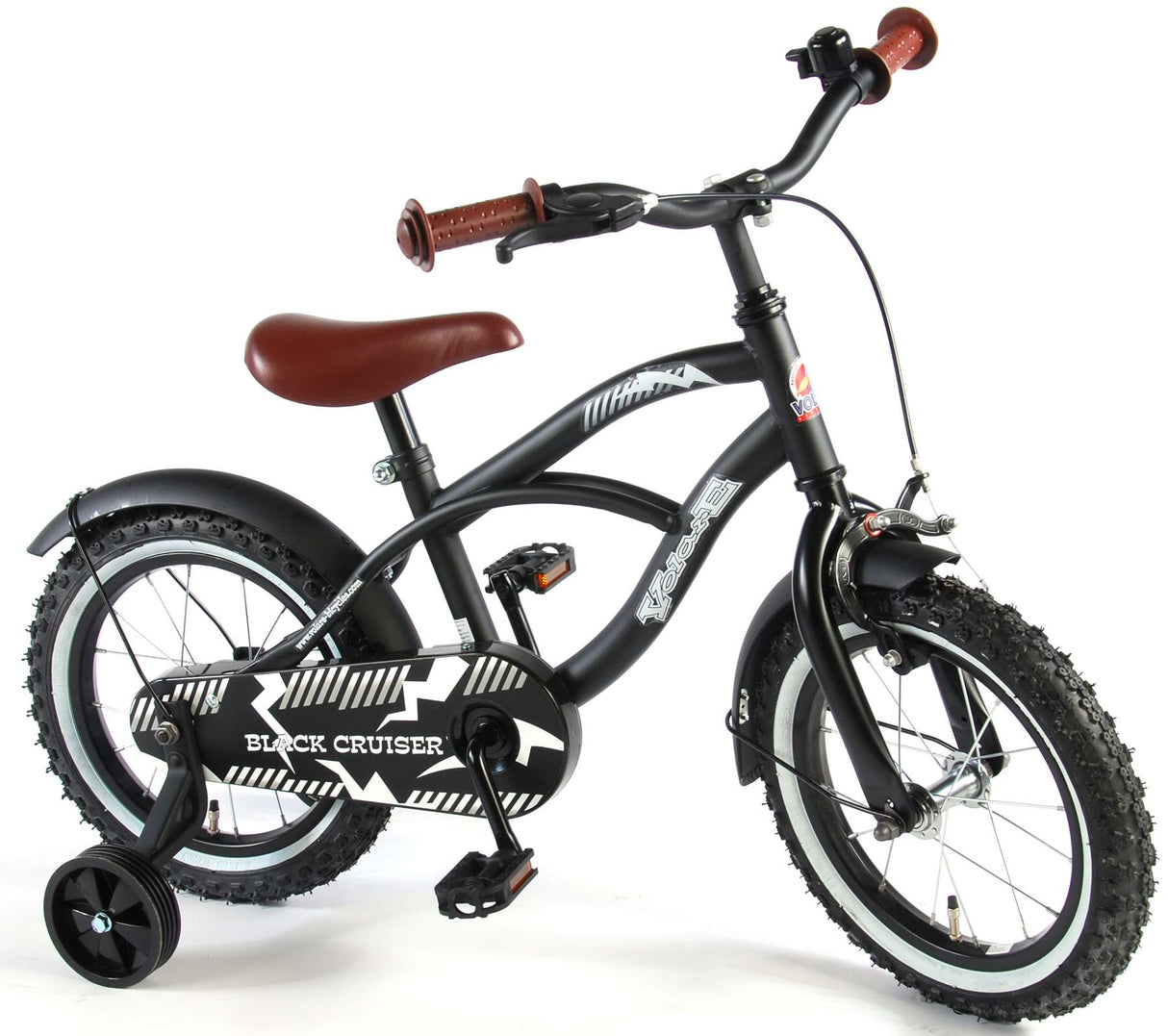 Volare Black Cruiser Børnecykel - Drenge - 14 tommer - Sort - 95% samlet