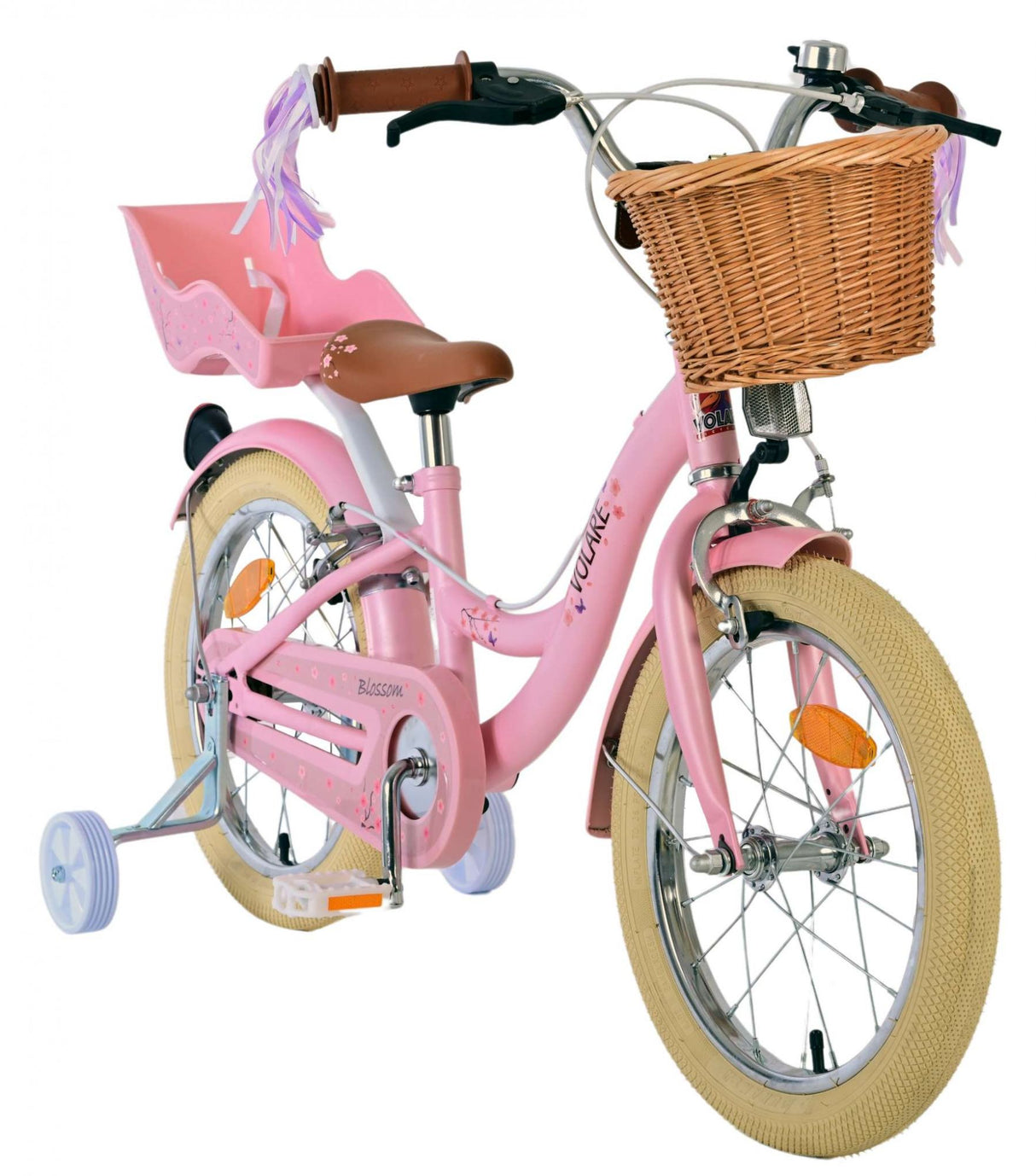 Volare Blossom Children's Bicycle - Mädchen - 16 Zoll - Pink - Zwei Handbremsen