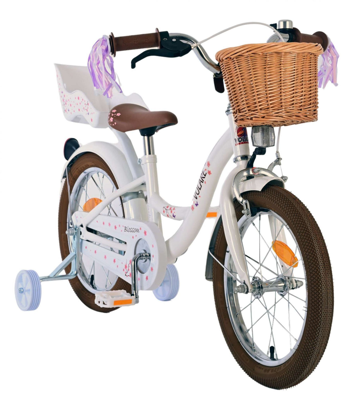 Volare Blossom Children's Bicycle - Girls - 16 Inch - White