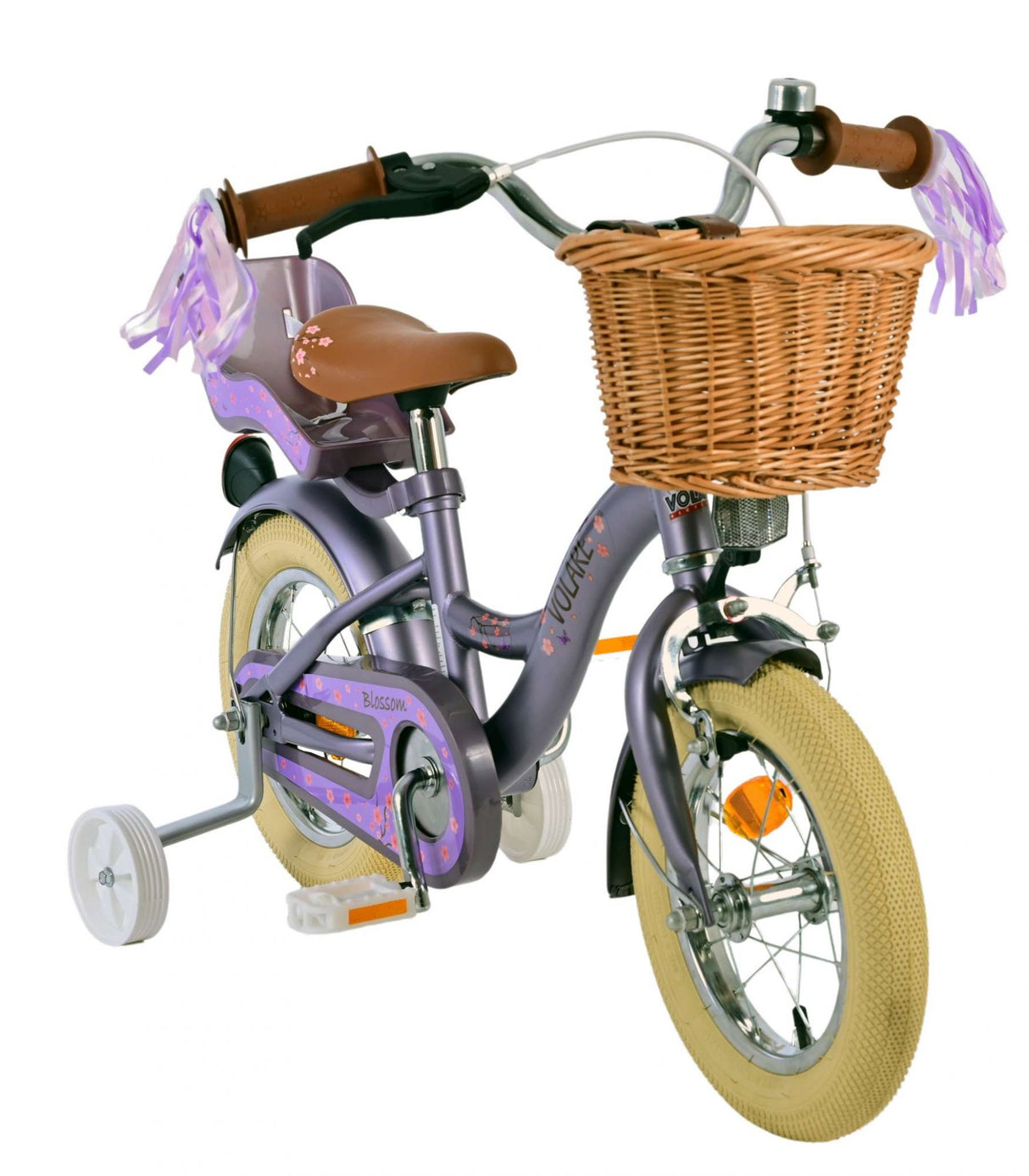 Volare Blossom Children's Bicycle - Girls - 12 Inch - Purple