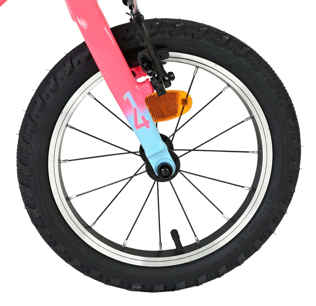 Volare milano kinderfiets - meisjes - 14 inch - roze - twee handremmen