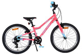 Volare milano kinderfiets - meisjes - 20 inch - roze - 6 speed - twee handremmen
