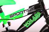 Volare Sportivo Bike Bike Boys de 12 pulgadas Neon Black Dos frenos de mano 95% ensamblados