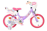 Volare unicorn kinderfiets - meisjes - 14 inch - paars - twee handremmen