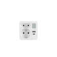Plastrol dubbel-district met licht 1x usb + 1x usb c