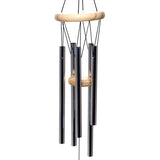 Houten windgong met metalen buizen 58cm
