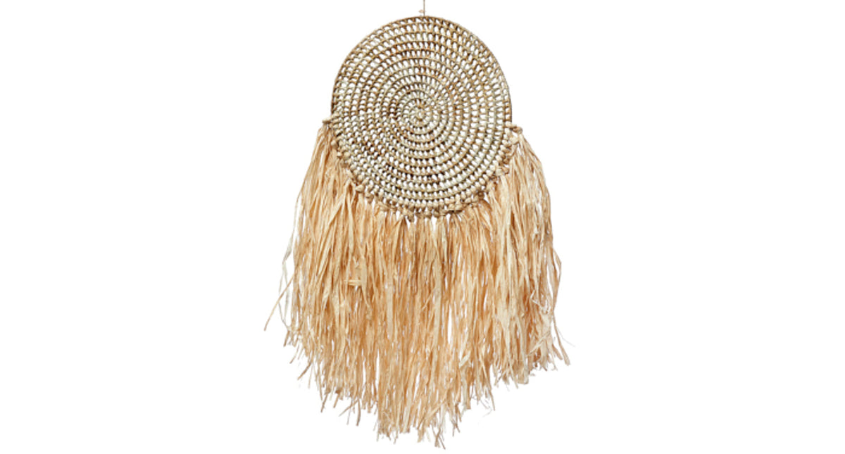 Raffia wall decor 35x80cm