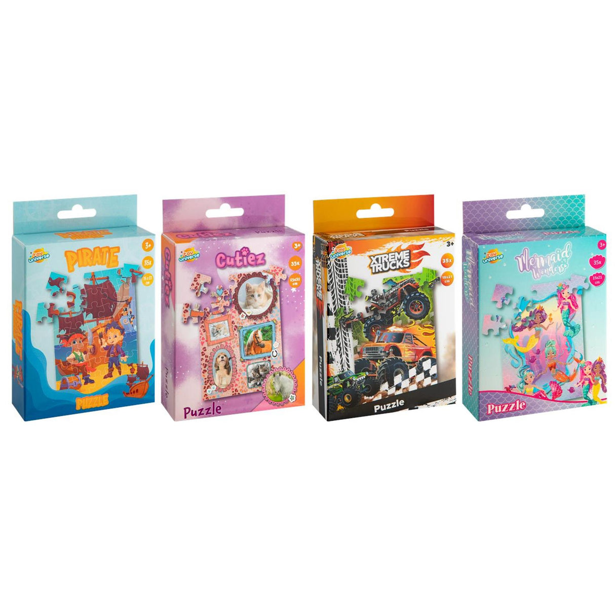 Toy universe puzzel mini 35 pcs. 21x15cm. 4ass