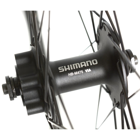 Velox voorwiel 28 gravel 19 shimano m475 disc 100mm qr