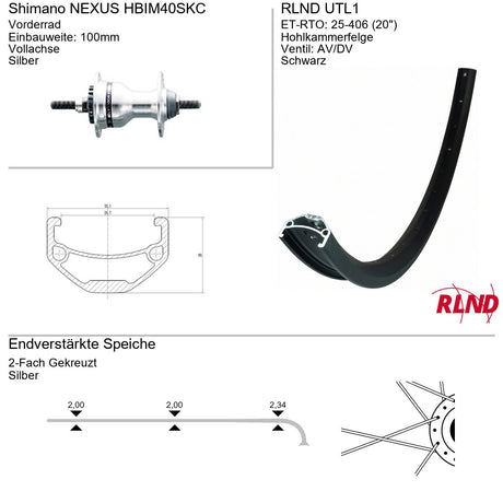 Roland voorwiel utl1 20 25-406 36g sa im40 zw zil