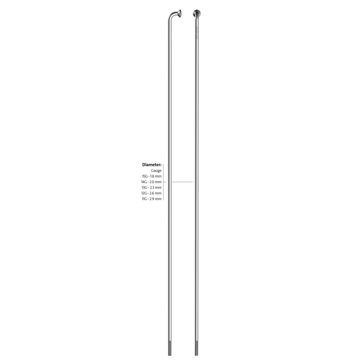 Sapim spaak 13-132 leader rvs zonder nippel (100st)