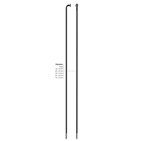Sapim spaak 13-290 leader rvs zwart zonder nippel (100st)