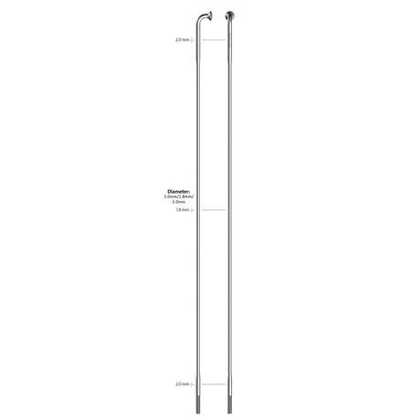 Sapim spaak 14-278l race rvs zonder nippel (100st)