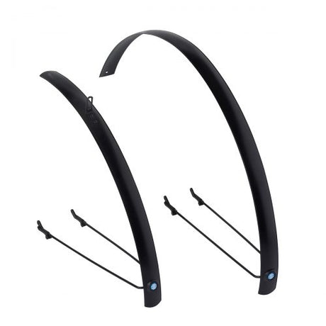 Xtrabike spatbordset 28 zwart vlak alu