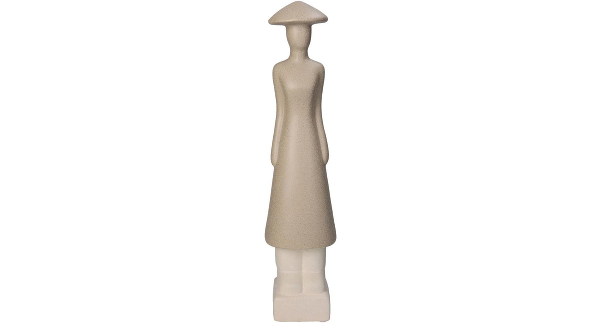 Ornament people fine earthenware beige 9.5x9x39cm