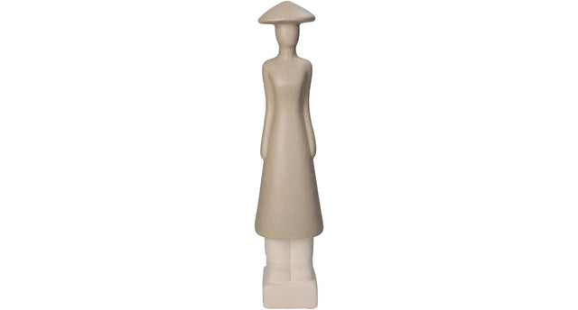 Ornament people fine earthenware beige 9.5x9x39cm