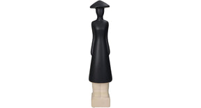 Ornament people fine earthenware black 9.5x9x39cm