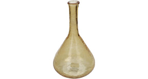 Vase recycled glass ochre 31x18x18cm