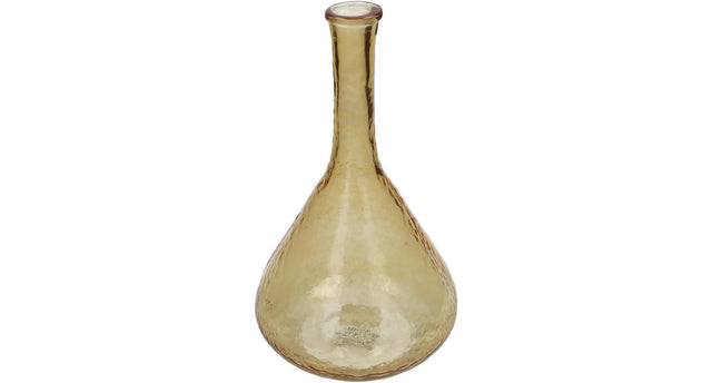 Vase recycled glass ochre 31x18x18cm