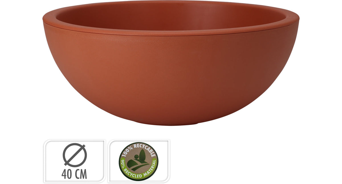 Plantschaal ek dia 40xh16cm terra