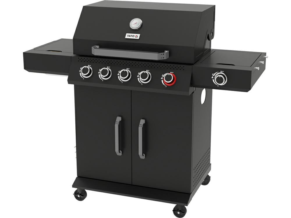 Yato gastro grill yao gas 5+1 19kw zwart