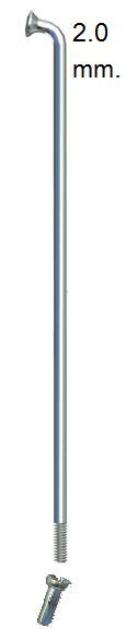 Sapim spaken 14-214 rvs met nippel
