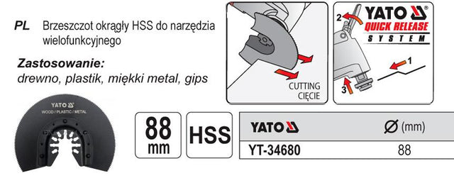 Yato mt ronde zaagbladen hss