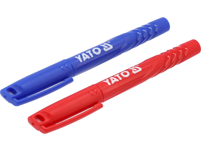 Yato markers kpl. 2szt. blauw-rood