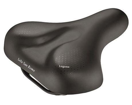 Zadel Selle San Remo Lugano Vacuum Handgreep Zwart (Kaart)