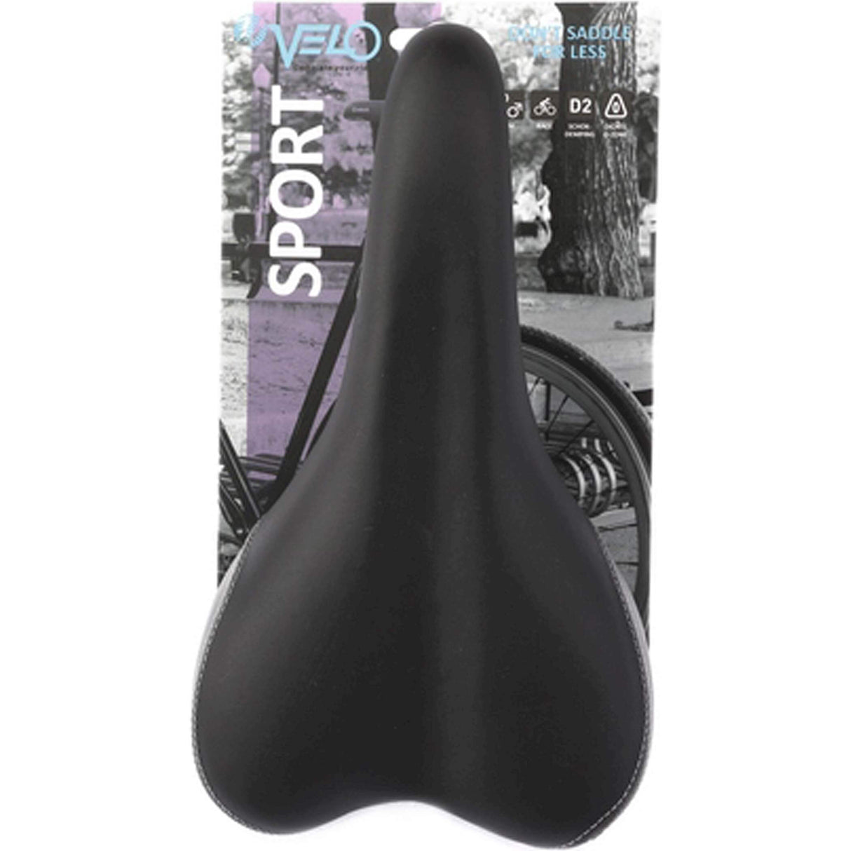 Velo Saddle Plush Sport VL-3011 Black Grey