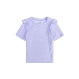 Leopard | lila uv zwemshirt met korte mouwen