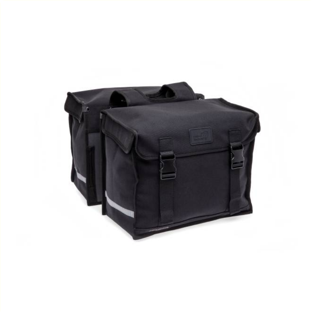 Burgers - new looxs new looxs ® double pannier camping - dubbele fietstas - geschikt voor elektrische fietsen – 66 liter – zwart