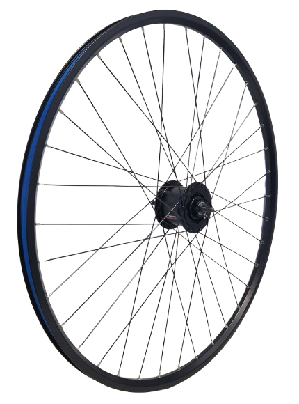 KGZ KGZ framhjul 28 tum (622) Nafdyn+R.Brake 6V2.4 W Fast Rim and Spokes Black