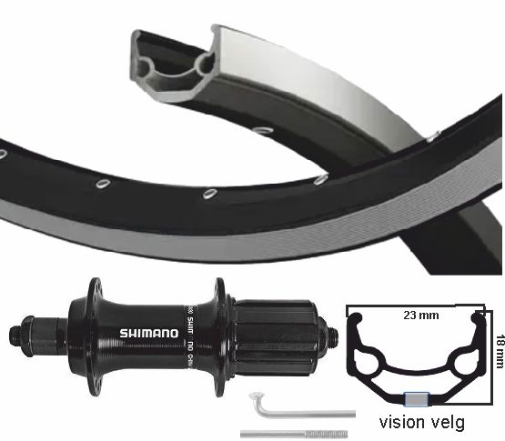 Shimano kg hënnhaft Rad 28 Zoll (622) Visionvelz Swille 7 Geschwindegkeet