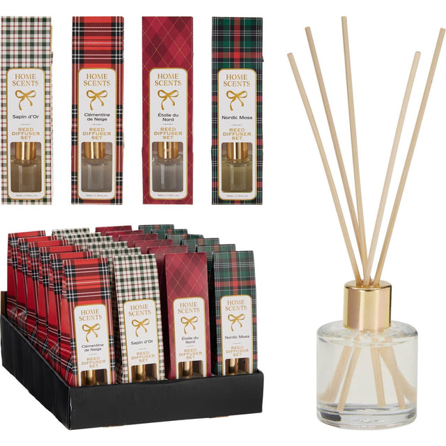 Diffuser glas 50ml 4ass geuren