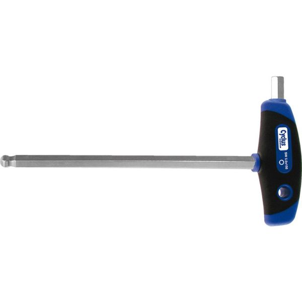 T-Greep kogelkop inbussleutel 4mm 150mm lang Cyclus 720613