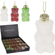 Kersthanger gummibeertje glas 7cm 3 assorti display a 24 stuks