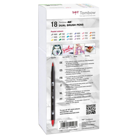 Tombow • brush pen abt dual brush pen 18x pastel colors