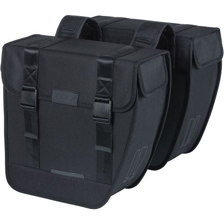 Basil Tour dubbele fietstas - waterafstotend - 28L - zwart