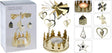 Home styling theelichthouder carrousel goud metaal h14cm