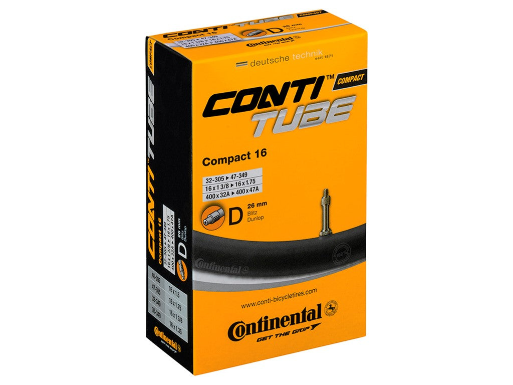 Continental Inner Tube DV3 Compact 16 tum 32 47-305 349 DV 26 mm