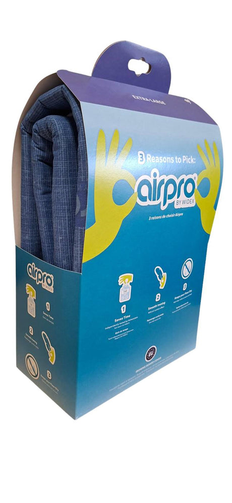 Widex airpro strijkhoes xl 148x62cm blauw