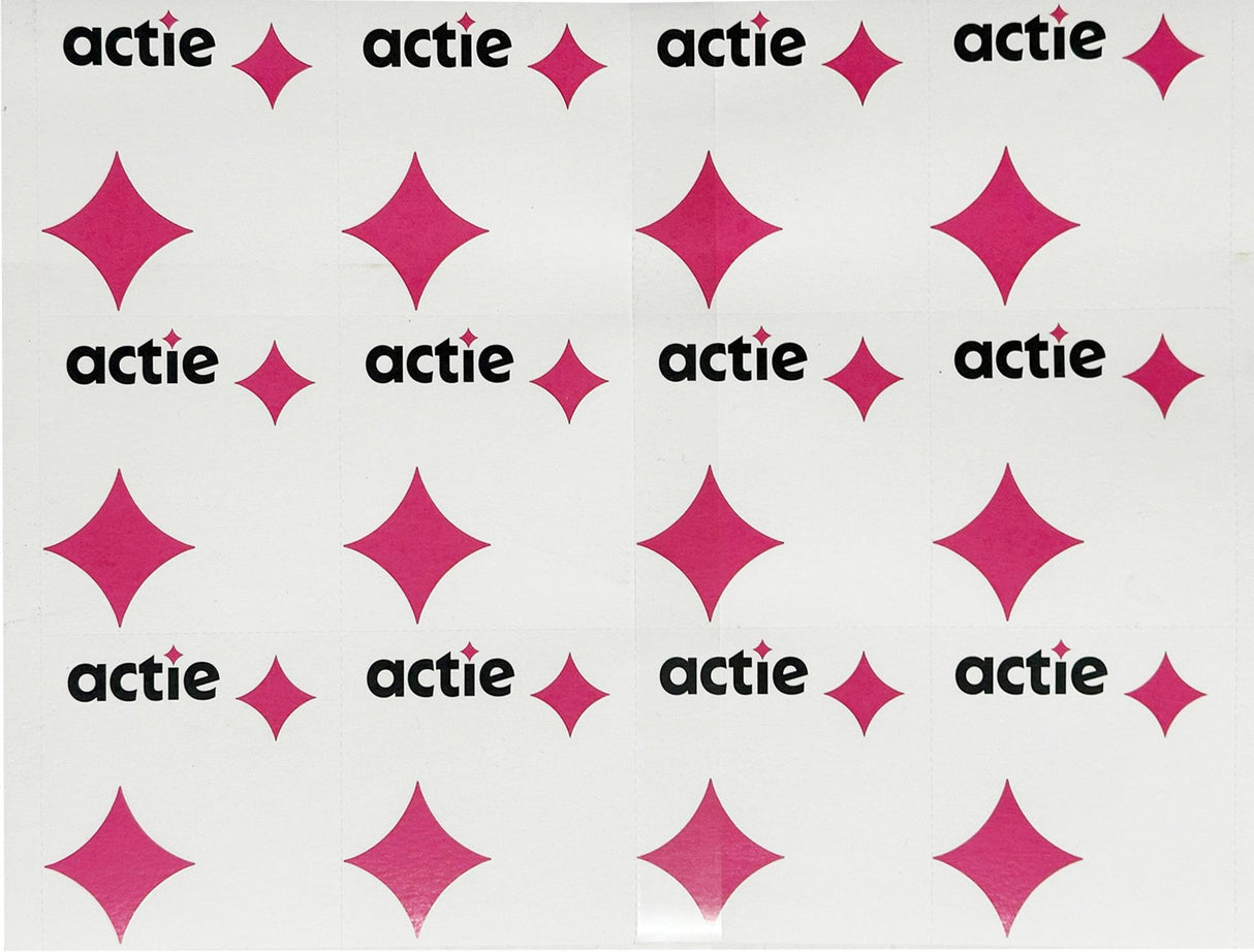 Z1 allesz a7 sjabloon prijskaarten â€œactieâ€ 50 vel