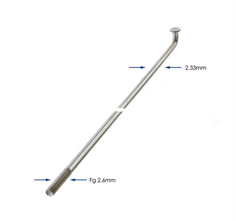 Buzaglo spaken 282-13 alpina raggi ø2.33mm fg 2,6 - zink (144 stuks)
