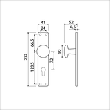 Ami knop 160 50 vast langschild 212 41 rh profielcilinder 72 f1 - 313796