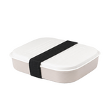 Amuse basic lunchbox 2-in-1 grijs + zwarte elastiek 4-delig
