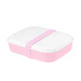 Amuse basic lunchbox 2-in-1 roze + roze elastiek 4-delig